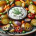 Batatas Assadas com Legumes e molho de Iogurte